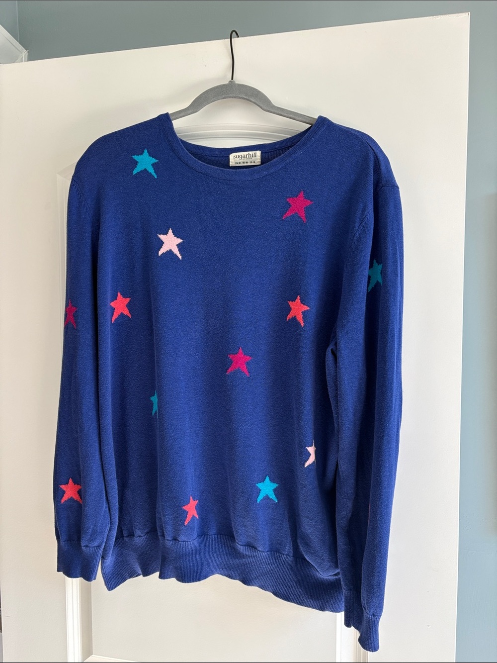 Sugarhill Brighton blue star lightweight sweater